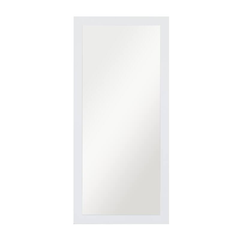 White Wooden Room Wall Mirror