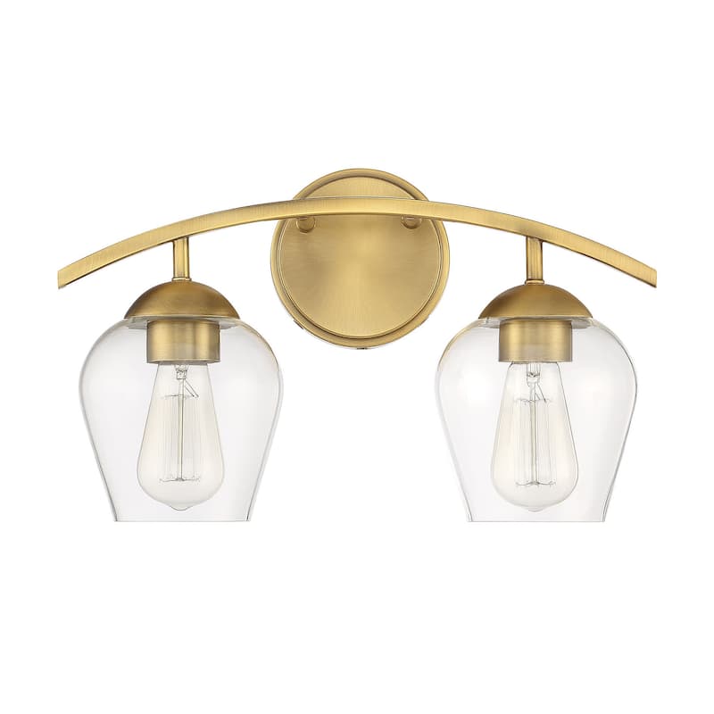 Meridian M80031 2 Light 16" Wide Bathroom Vanity Light with Clear