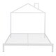 preview thumbnail 21 of 25, Full Size Metal Platform Bed with House-Shaped Headboard for Kids
