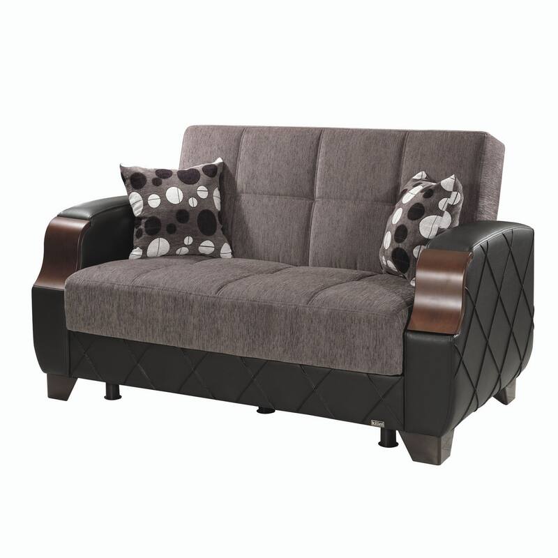 Collection Upholstered Convertible Loveseat With Storage