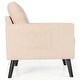 preview thumbnail 25 of 31, Costway Set of 2 Modern Tufted Accent Chair Linen Upholstered Armchair