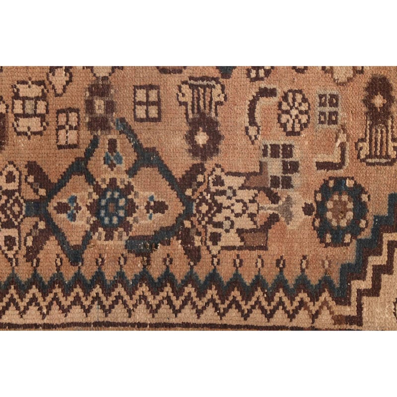 ECARPETGALLERY Hand-knotted Antalya Vintage Brown Wool Rug - 4'4 x 6'5