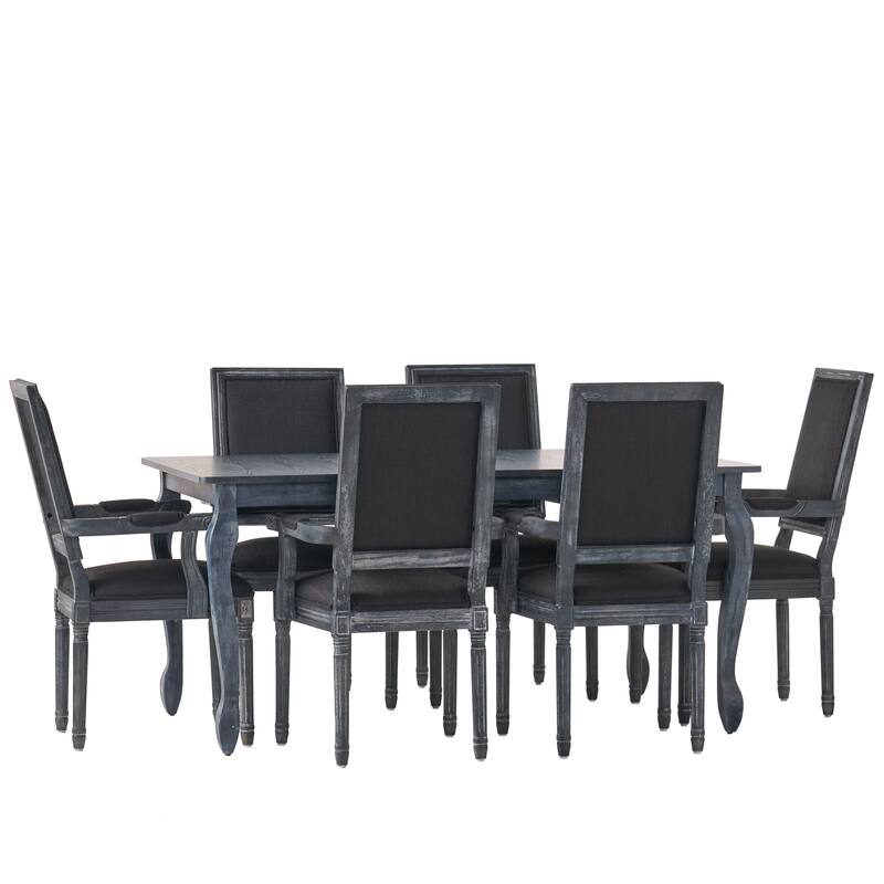 Marlette Upholstered Expandable 7 Piece Dining Set by Christopher Knight Home