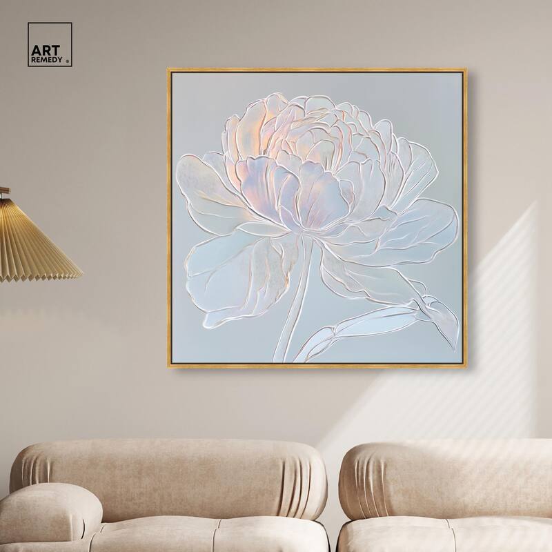 Embossed Flower II Canvas by Art Remedy