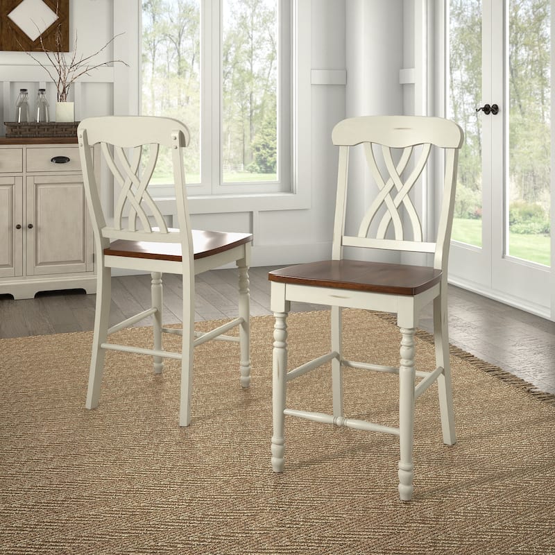 Brunico Two-Tone Counter Height Chairs (Set of 2)