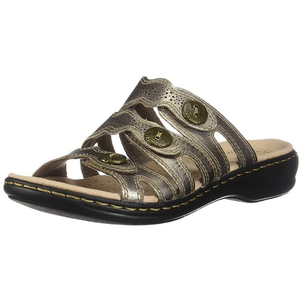 leather clarks ladies sandals