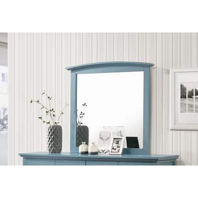 LYKE Home Haddon Teal Mirror - 35"H X 37"W X 2"D