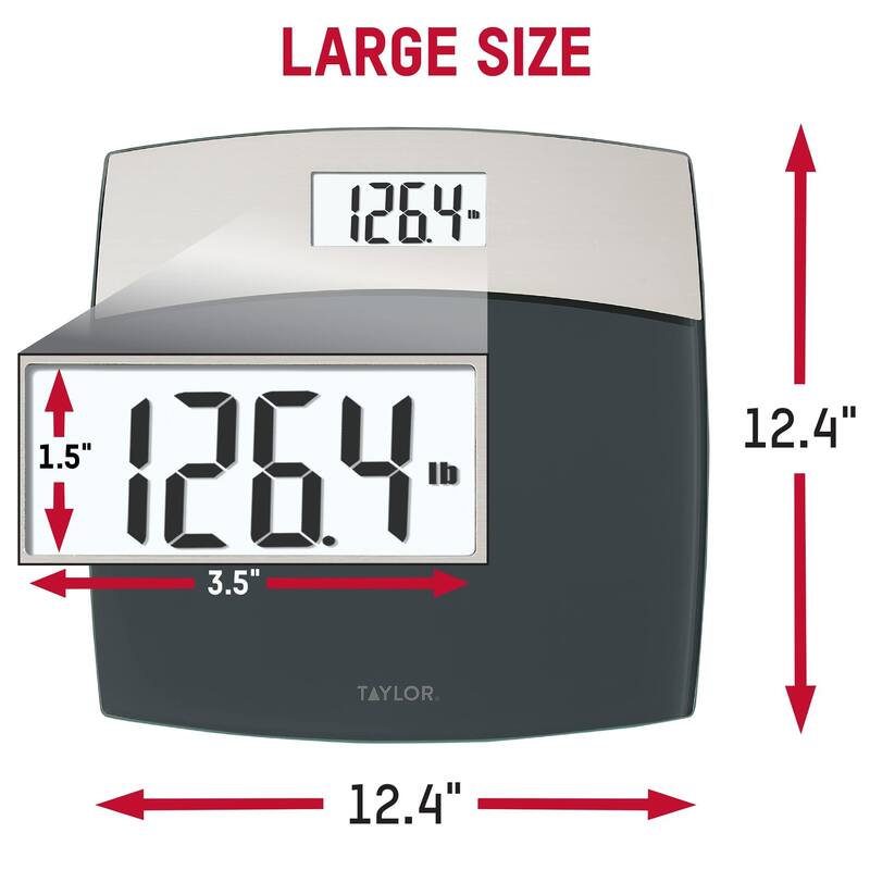 Taylor Digital Scales for Bodyweight Mixed Metal with Brushed Stainless Steel
