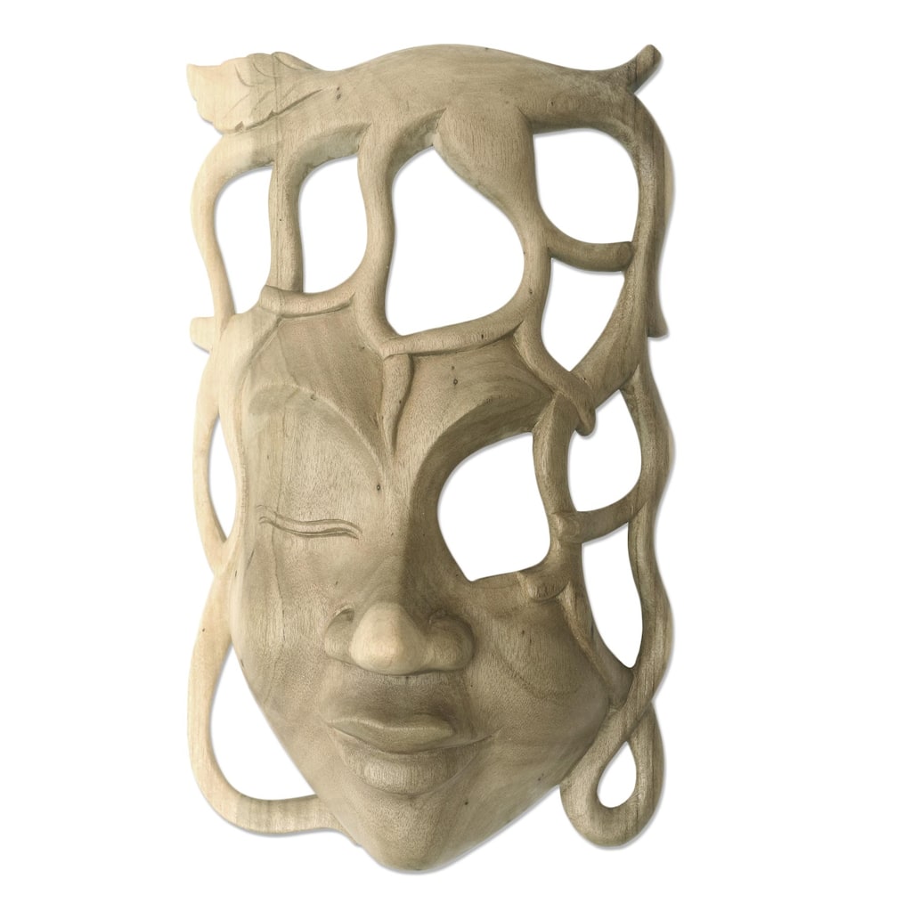 Woman Of The Forest Wood Mask