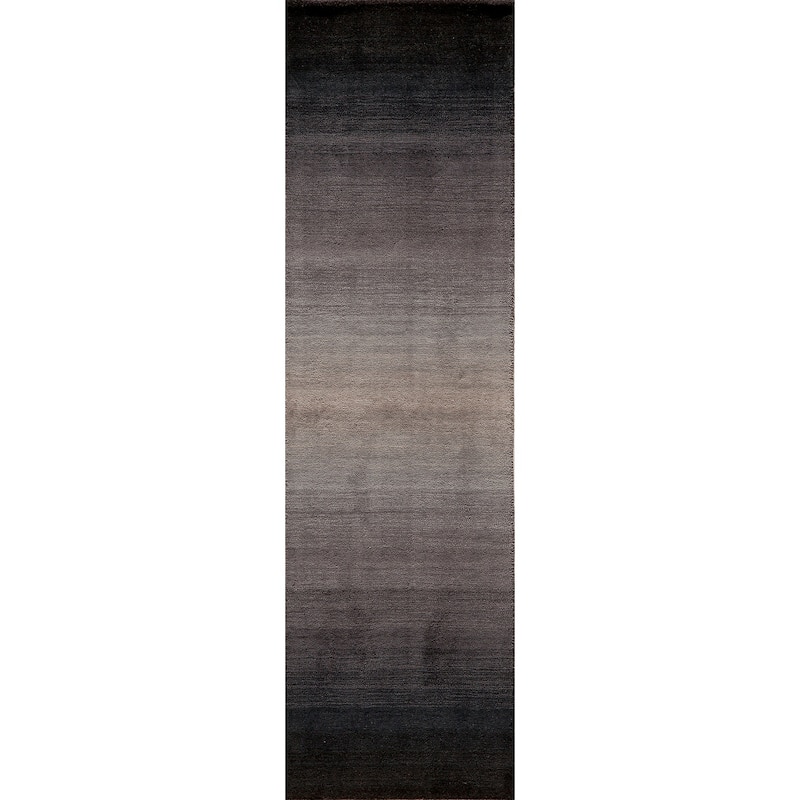 Momeni Metro Hand Tufted Wool Contemporary Solid Area Rug - 2'3" x 8' Runner - Midnight Black - Runner/Rectangle