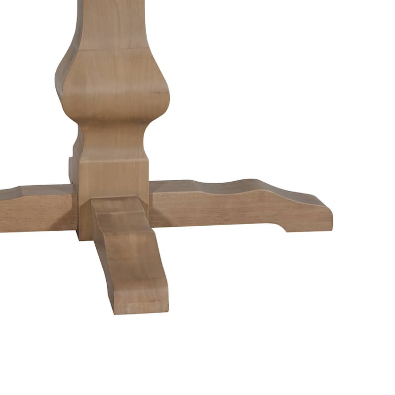 Roomfitters Round Dining Table with Solid Wood Pedestal Base, Classic 48" Kitchen and Dining Room Table