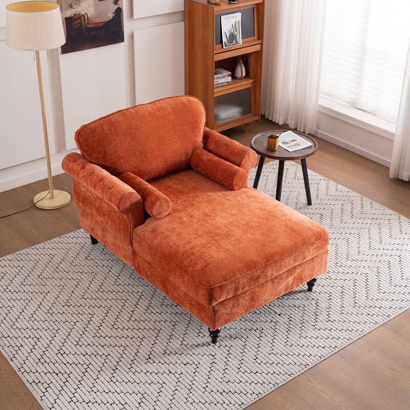 43.3" Chenille Upholstered Sofa Lounge Chair