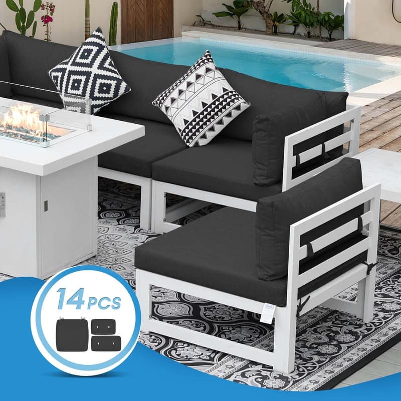 FINCATI 28" × 28" Outdoor Cushion Cover, Sofa Cushion Replacement Slipcover, Patio Seat Cover 28 Inches (COVER ONLY!)