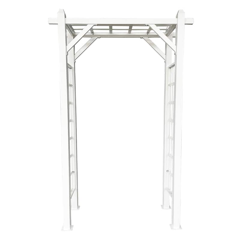 Modern Aluminum Garden Arch - White