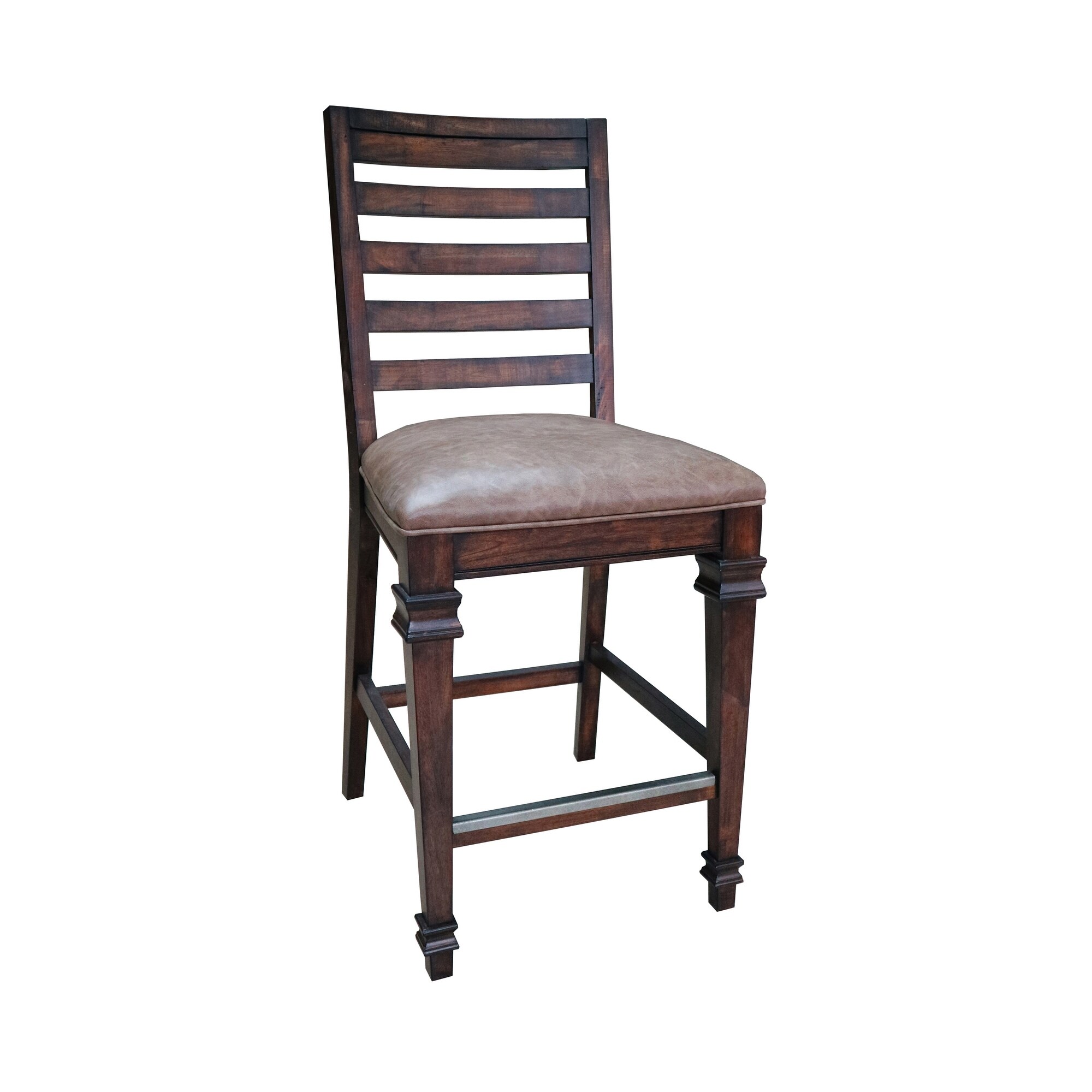Lanholme Vintage Dark Pine And Brown Counter Height Chairs (set Of 2)