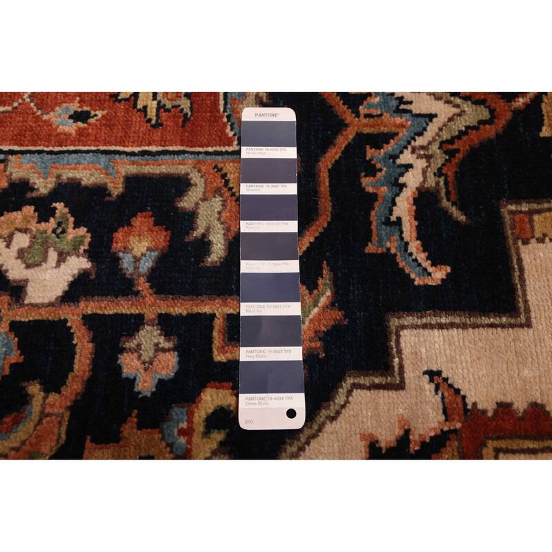 ECARPETGALLERY Hand-knotted Jules Sultane Dark Navy Wool Rug - 8'8 x 11'9