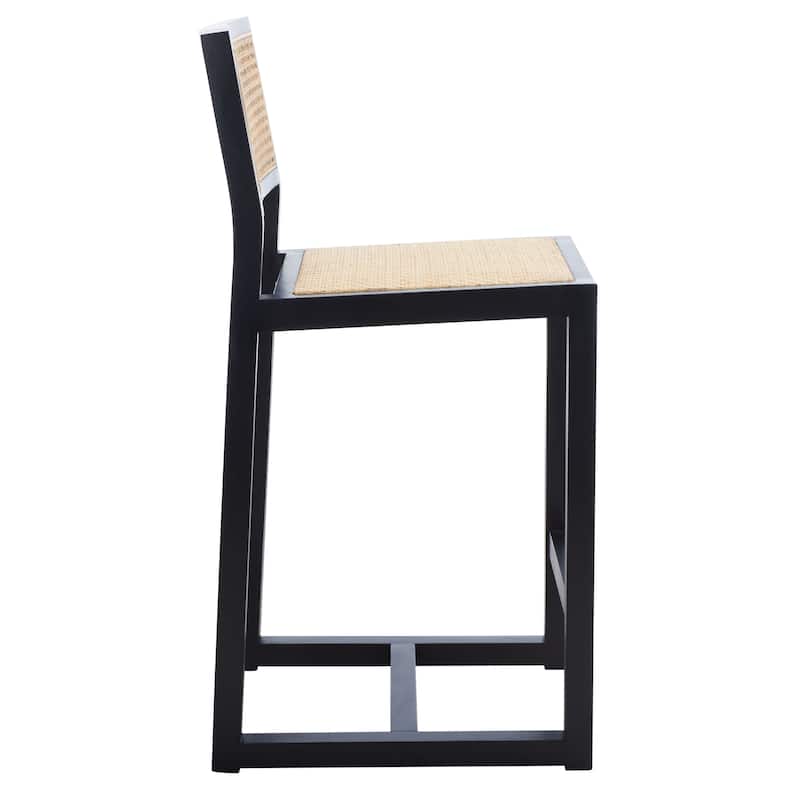 SAFAVIEH Dossie Rattan Counter Stool - 16" W x 19" D x 37" H - 16Wx19Dx37H