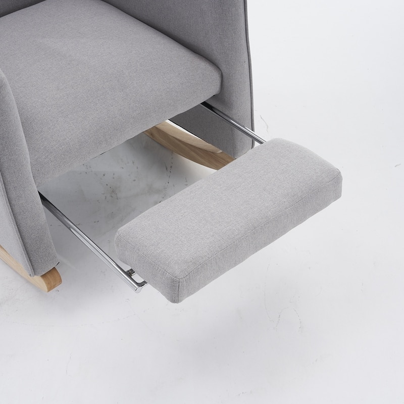 Rocking Chair With Adjustable Footrest