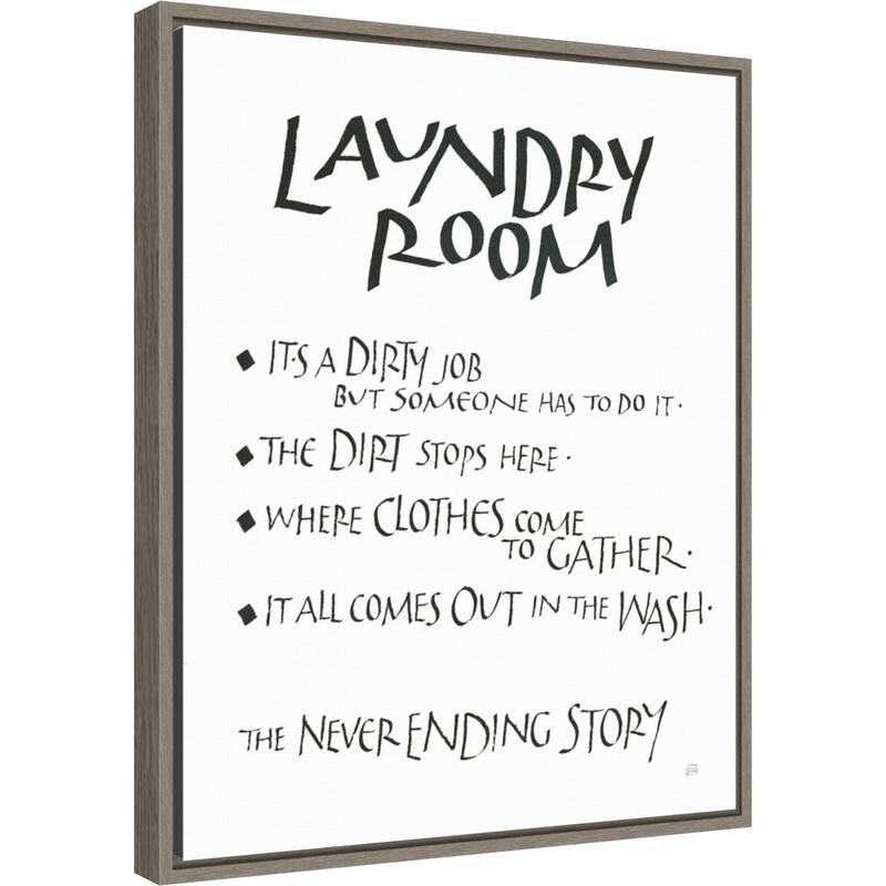 Laundry Room Sayings White by Chris Paschke (16 x 20 in.), Framed