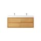 preview thumbnail 14 of 45, Morava 60" Floating Vanity with Double Sink Light Oak