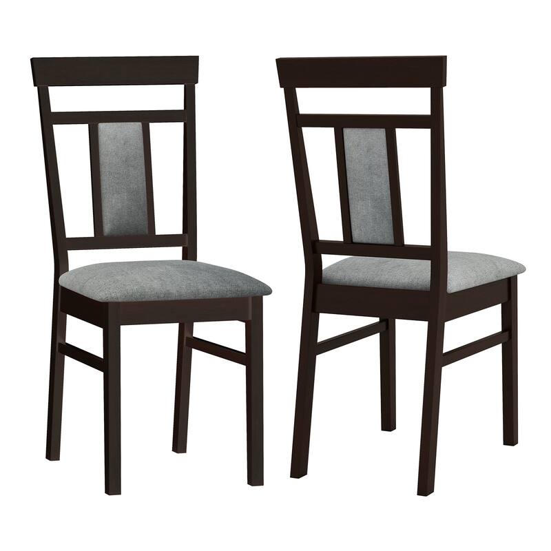 Gymax Modern Home Dining Chair Set of 4 w/Upholstered Seat & Backrest