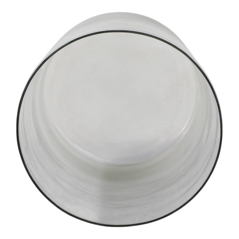 Glass Frosted Finish Pillar Candle Holder - Clear