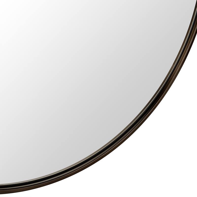 TEHOME Korra Round Wall Mirrors 30 and 36 Inch Metal Frame Options for Bathroom Bedroom & Entryway