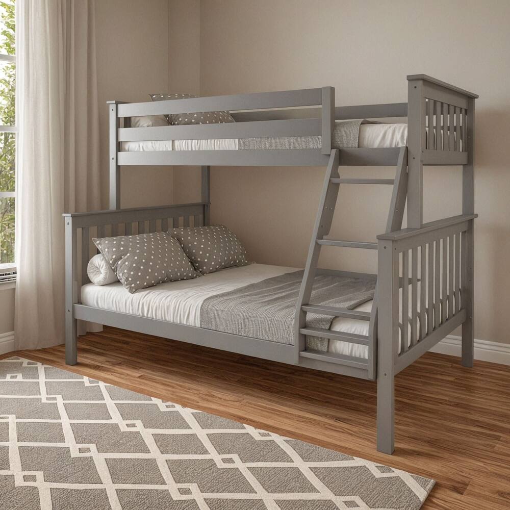 Now Furniture Twin Over Full Bunk Bed with Angled Ladder
