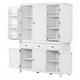 preview thumbnail 21 of 36, reestanding Kitchen Pantry Cupboard Storage Cabinet with Door Shelves
