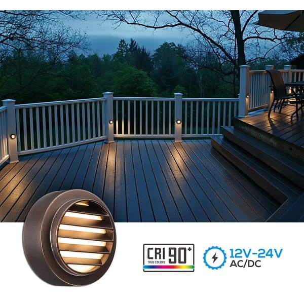 10 Piece Round LED Deck & Step Light Kit DIY Stainless Steel White Complete Kit! 