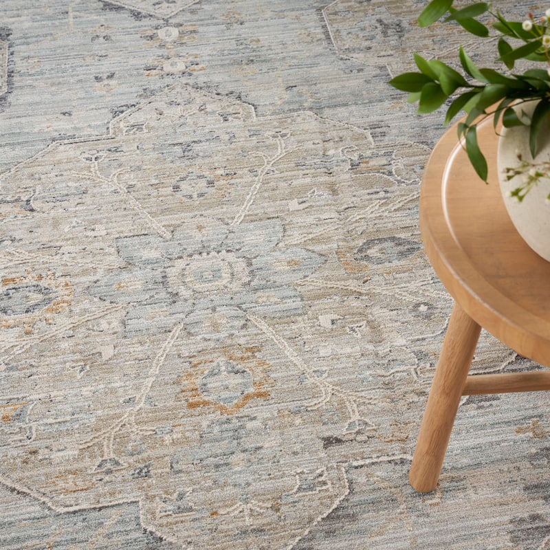 Nourison Nyle Indoor only Grey Geometric Area Rug