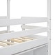 preview thumbnail 9 of 7, House Design Twin Size Loft Bed with Shelving Storage, White