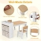 preview thumbnail 22 of 22, Costway Kids Art Table & Chairs Set with Paper Roll Wooden Craft Study - See Details
