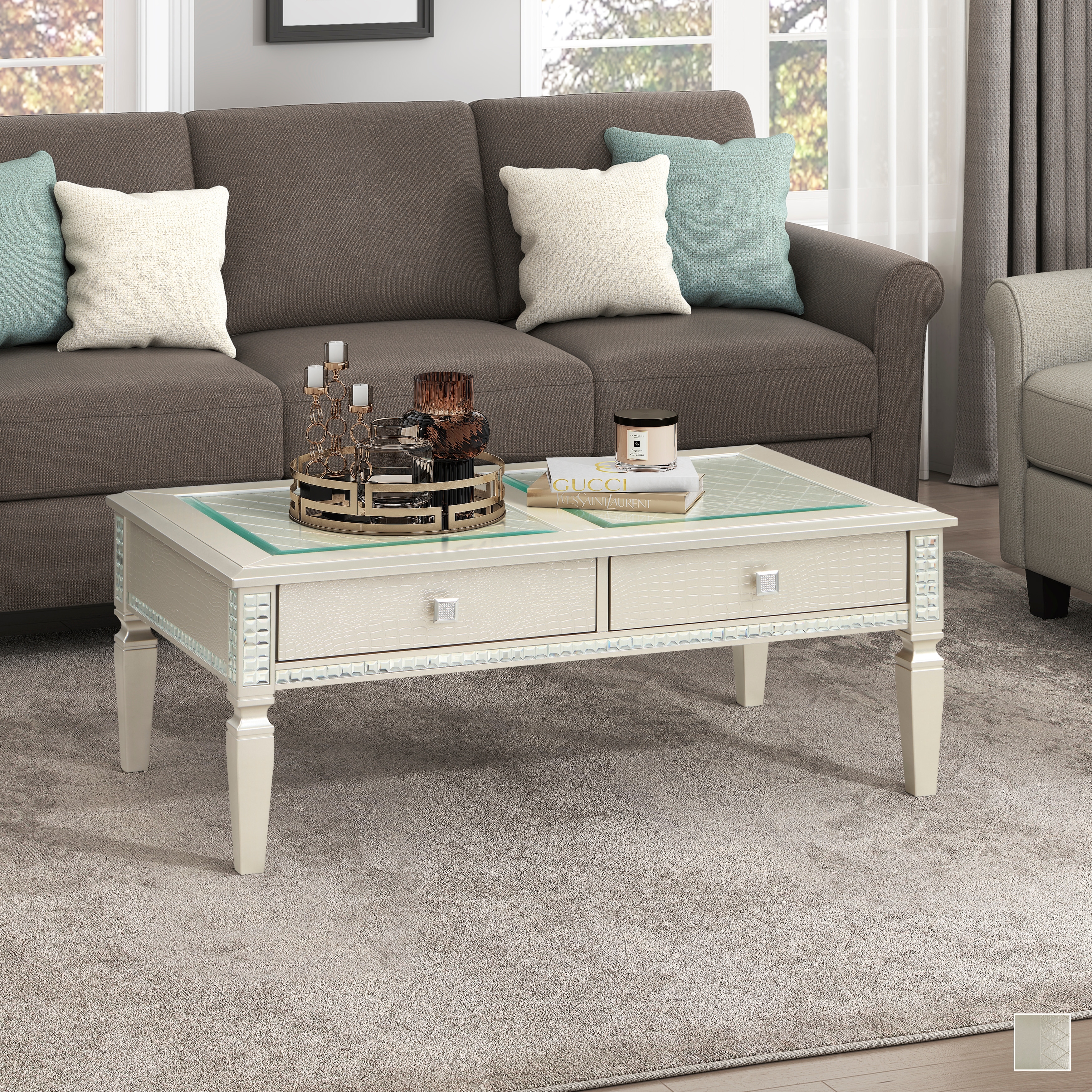 Fremont & Park Abene 2-Drawer Coffee Table - 48" x 26"