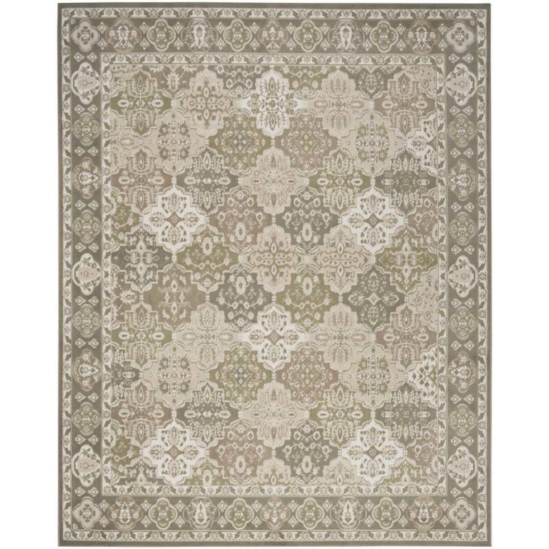 HomeRootsMedallion Traditional Rectangle Area Rug - 118' X '94' X '0.5