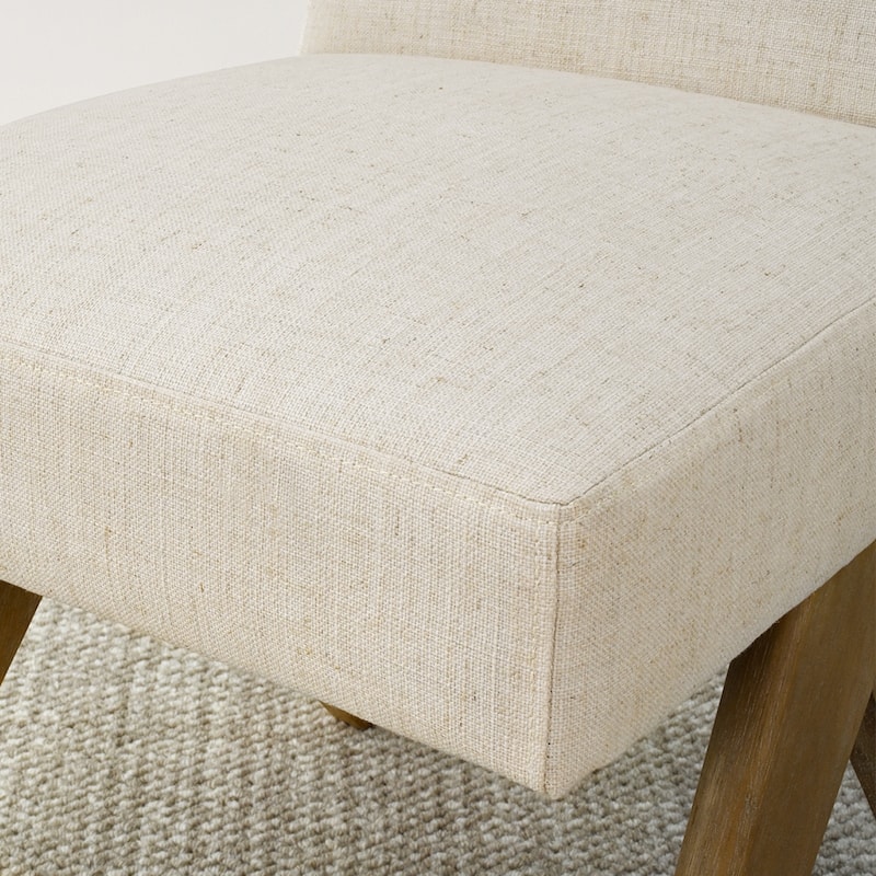 Linen Mid Century Modern Dining Chair
