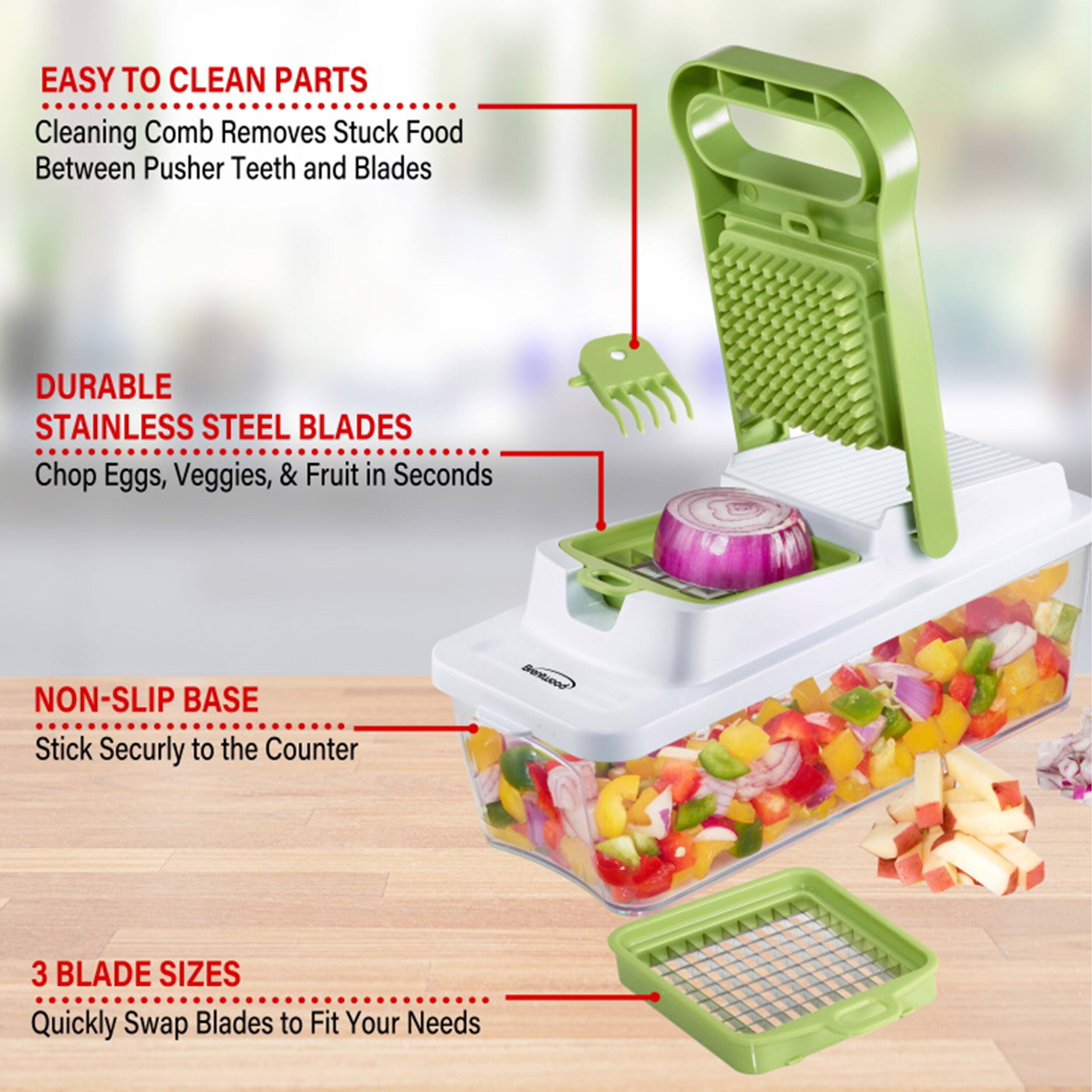 Brentwood Food Chopper and Vegetable Dicer with 6.75 Cup Storage