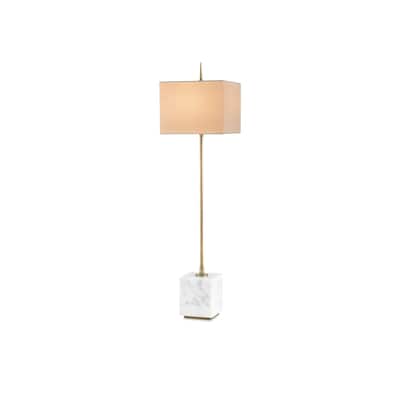 Currey & Company Thompson Brass Console Lamp - 40"h x 10"dia