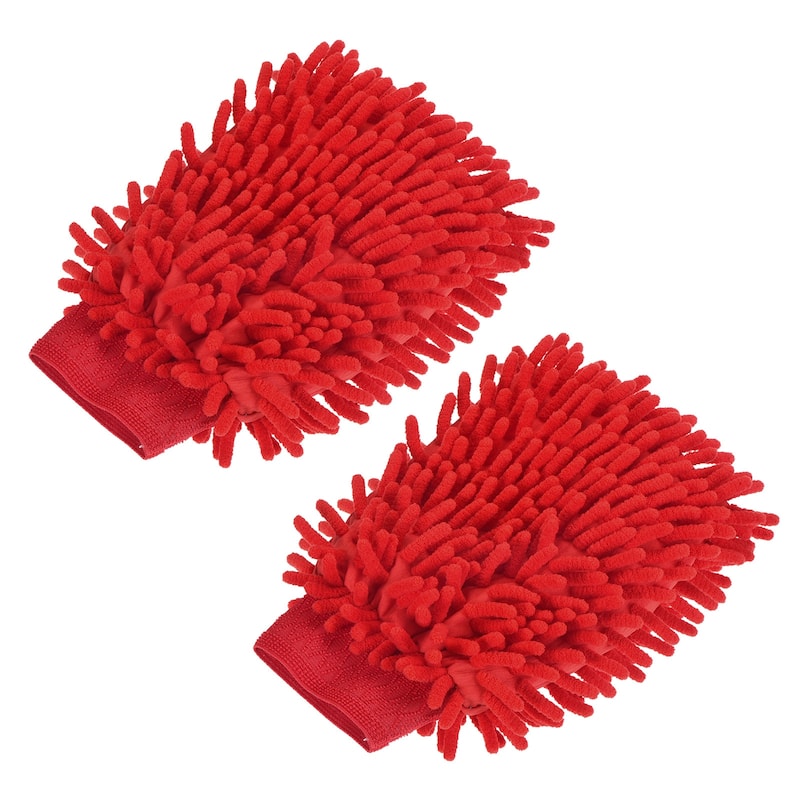 Microfiber Soft Chenille Wash Mitten Dusting Gloves for House Cleaning