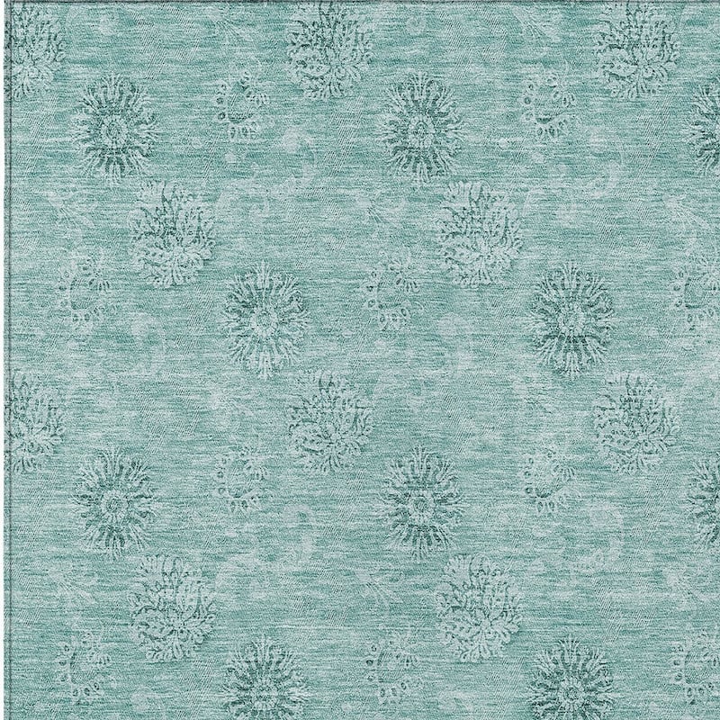 HomeRoots Floral Transitional Rectangle Outdoor Rug