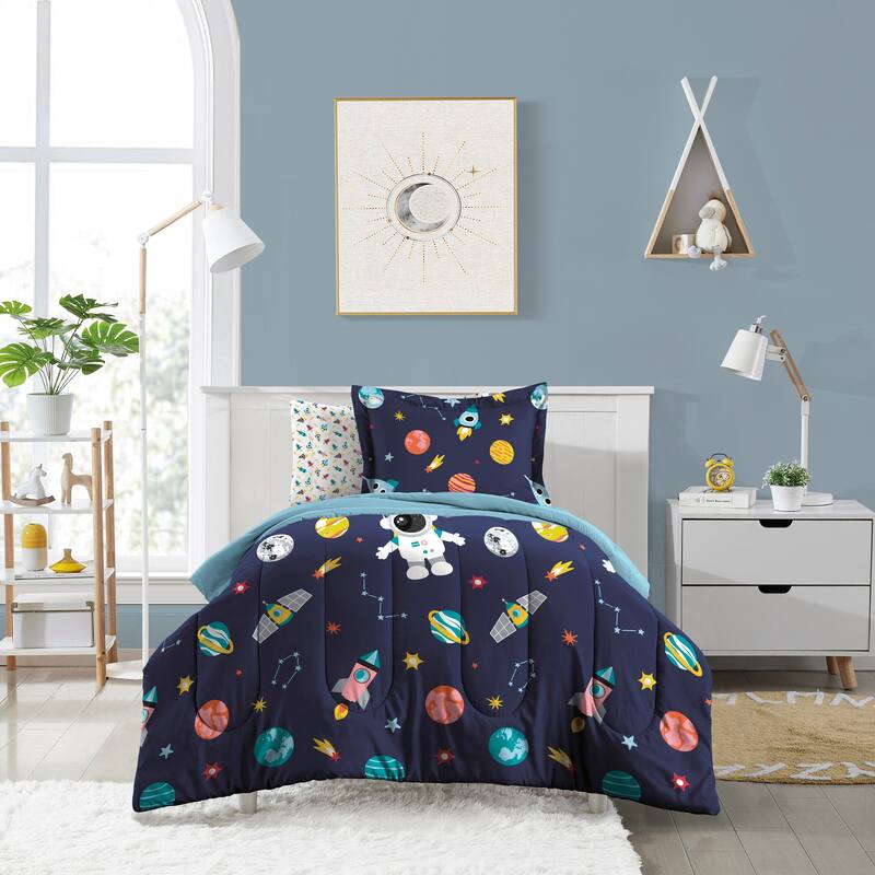 Dream Factory Space Galaxy Bed-In-A-Bag Comforter Set