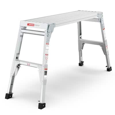 Aluminum Folding Portable Work Platform with Telescopic Feet