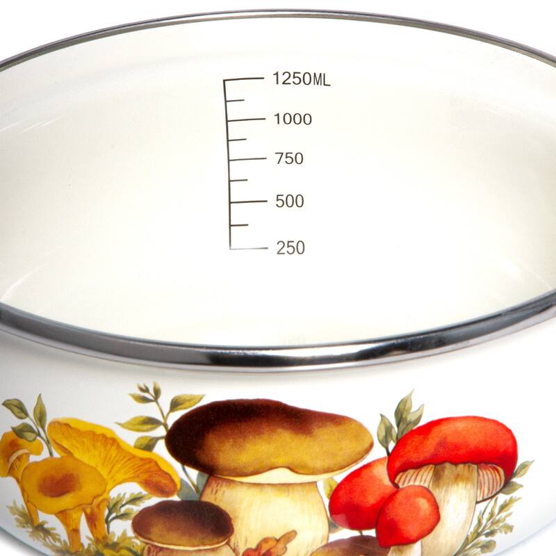 STP Goods Mushrooms Enameled Saucepan
