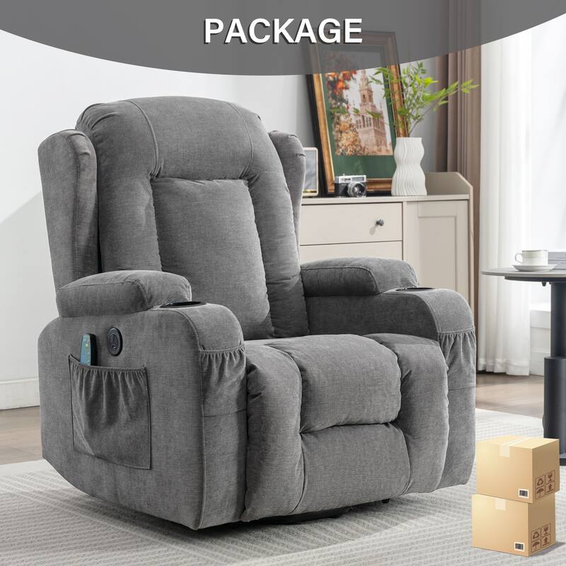Power Lift Recliner Chair Recliners for Elderly with Heat for Living Room with Infinite Position and Side Pocket,USB Charge Port