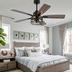 preview thumbnail 28 of 38, Cusp Barn 52/60/72 Inch Farmhouse Caged Ceiling Fan with Lights and Remote, Industiral 6 Speeds Chandelier Ceiling Fan