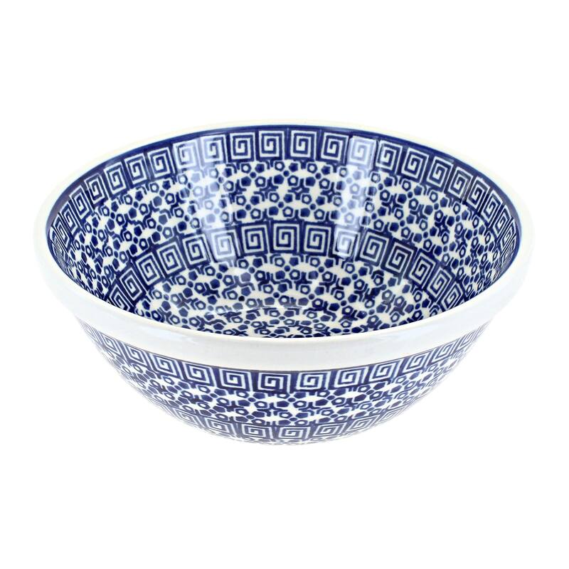 Blue Rose Polish Pottery Ceramika Artystyczna Cereal Bowl