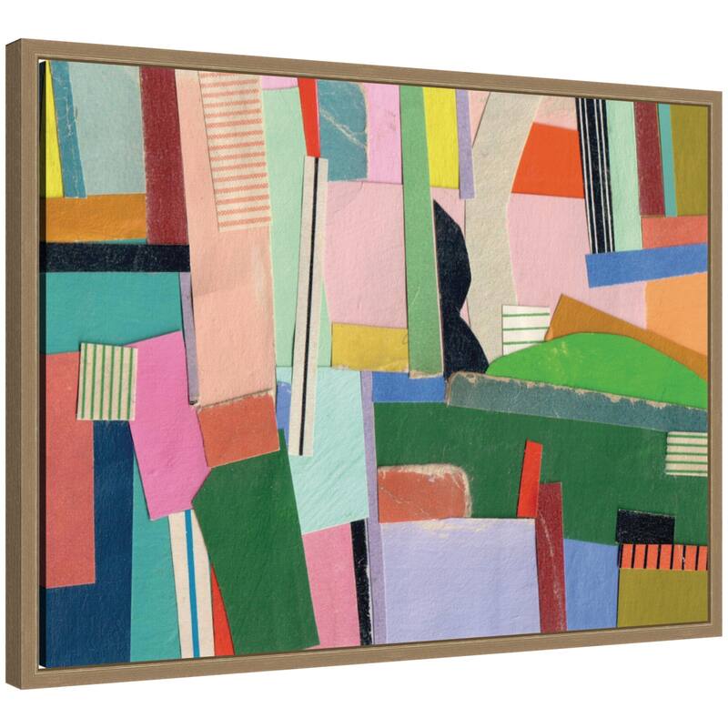 Kate and Laurel Maximalist FC by Felicia Dadak Framed Canvas Wall Art Print - 24x18