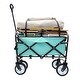 preview thumbnail 27 of 62, Foldable Wagon Cart with Strapping System, Utility Wagon Cart for Camping Shopping Sports Gardeing Fishing All-Terrain Wheels