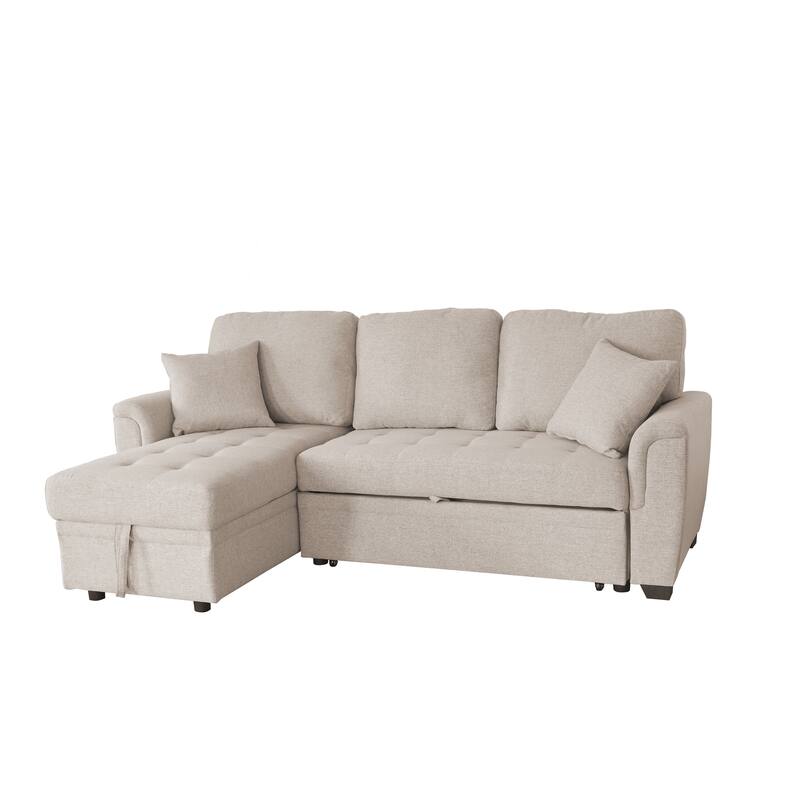 Modern Storage Fullsize Sofa Bed Polyester Padded Seat Sectional Sofa
