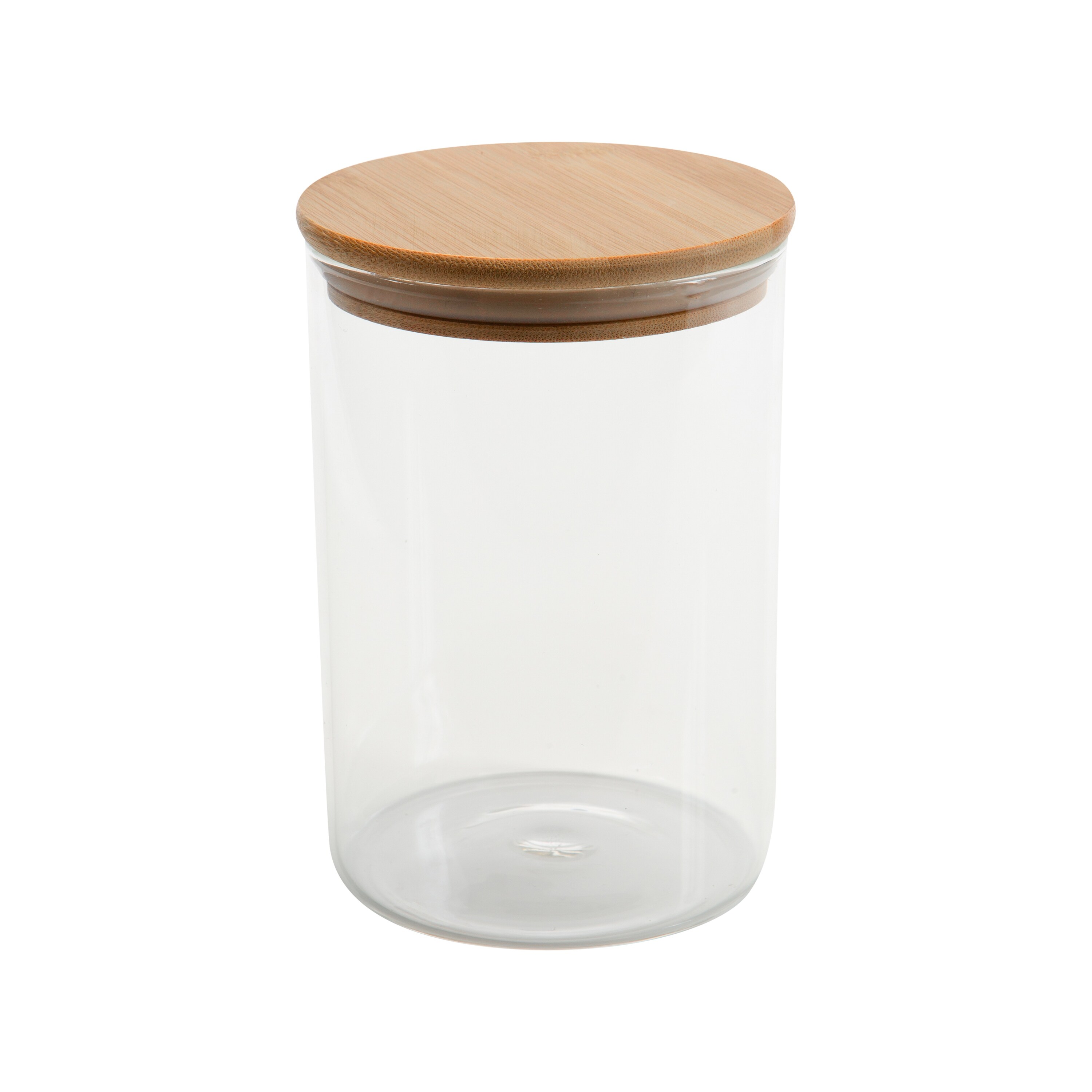 Kitchen Details Round 1 Liter Glass Jar With Bamboo Lid 4 33 X 4 33 X 6 30 Overstock 32308279